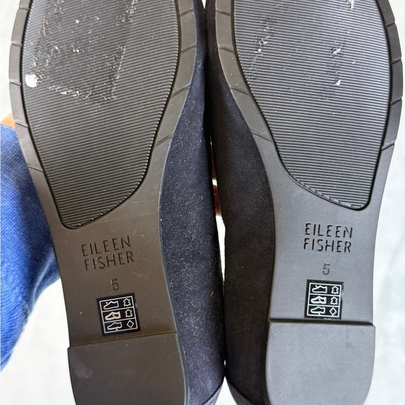 Eileen Fisher Shoes Size 5 Navy Suede Flats Ballet Comfy - Picture 5 of 8